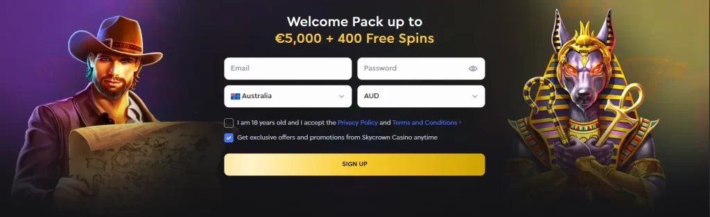 SkyCrown Casino Free Spins for New Players